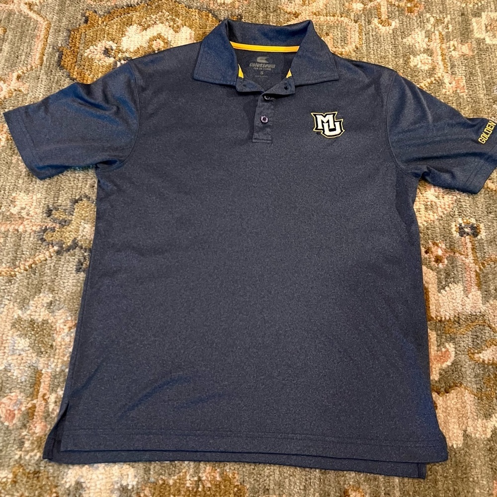 Marquette Golden Eagles Colosseum Polo Shirt Men’s Size Small Color‎ Grey